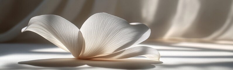 White flower that is sitting on a table