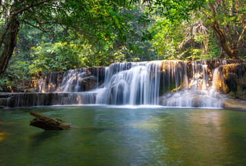 Obraz premium Namtok Huay Mae Khamin Waterfall Kanchanaburi City Thailand