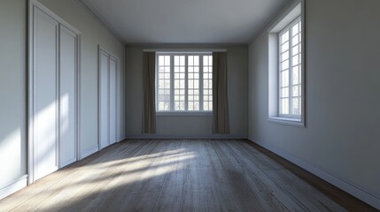 3D Rendering of a Comfortable Empty Room Interior Design