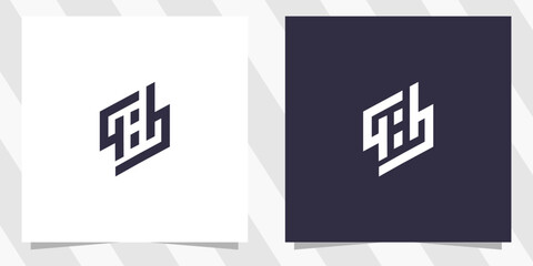 letter hs sh logo design vector