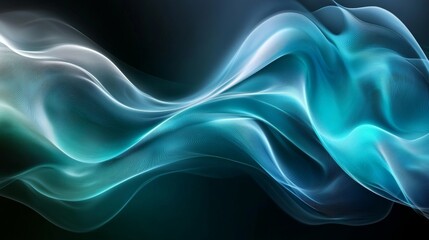 Abstract Blue and White Wave Pattern Background Design