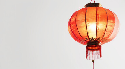 Obraz premium red lantern chinese isolated on white background 