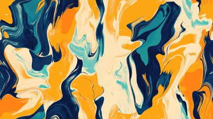 Abstract seamless pattern featuring acrylic painting Hand drawn illustration