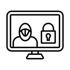 Intruder Alert line icon