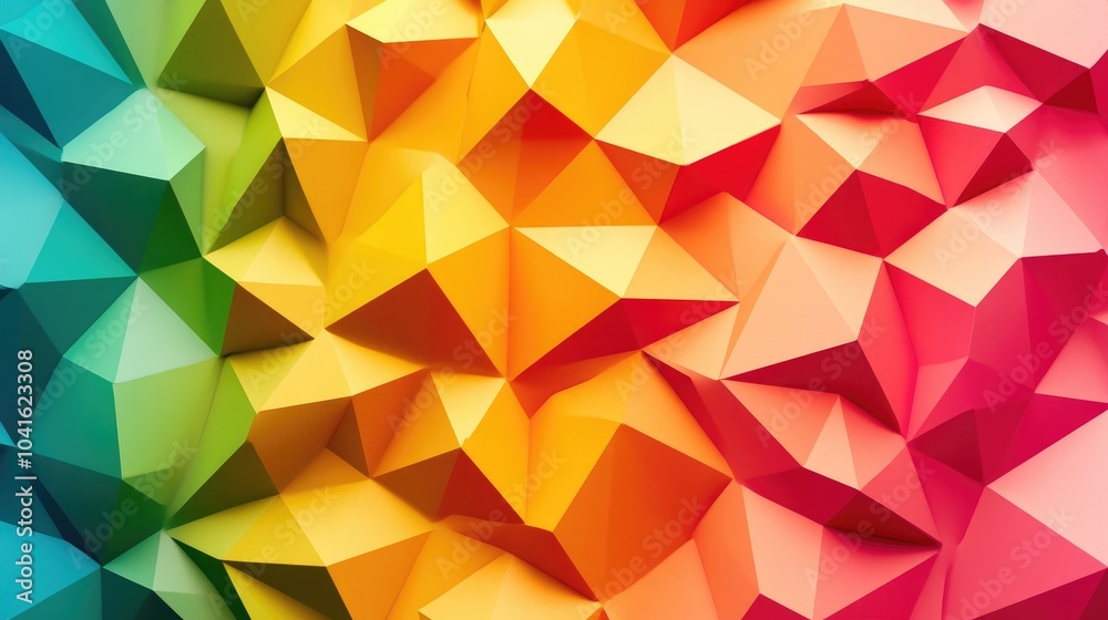 Poster low poly triangular pattern background
