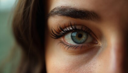 Fototapeta premium A Close-Up Exploration of the Human Eye Captivating Details of Color and Texture