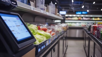 Efficient Digital Inventory Management System in Modern Supermarket Interior