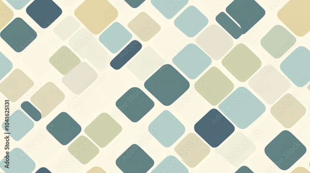 Poster light clean rounded squares in a diagonal seamless background pattern