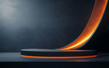  Background of e-commerce product booth integrating fashion and technology elements
