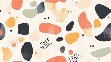 Fototapeta premium Prepared for various surfaces this minimal modern patterned background features abstract and pastel colors Ideal for wallpaper pattern fills and surface textures it showcases cultural seamless pat
