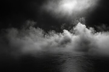 Fototapeta premium Dark and Mysterious Clouds Over Calm Water