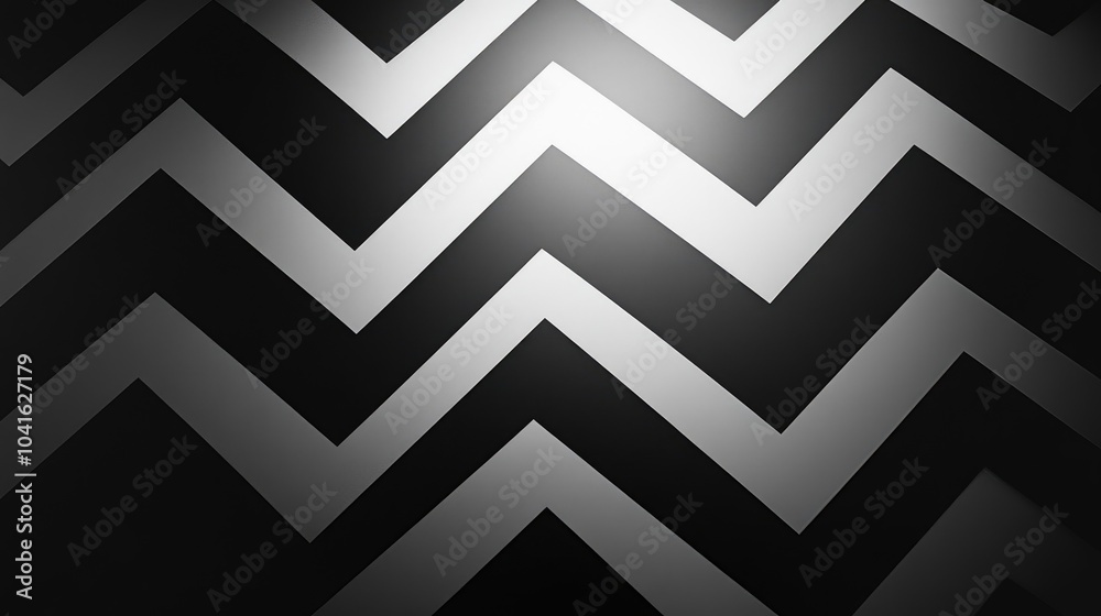 Poster monochrome zigzag striped pattern for backgrounds and design usage