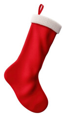 PNG Festive red Christmas stocking