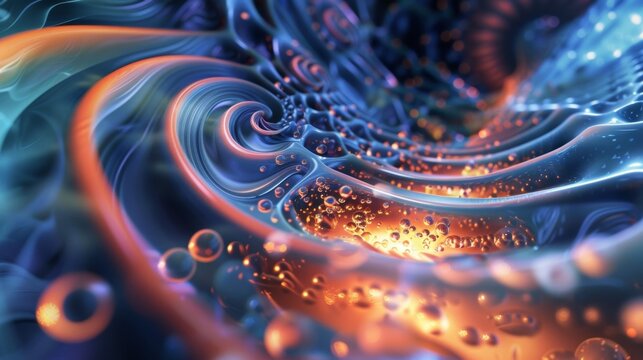 A detailed illustration of the quantum mechanics behind the formation of electron cloud layers.