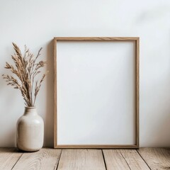 Minimalist Frame with Dried Grass Decor