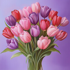 Fototapeta premium チューリップの花束