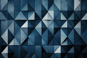 Abstract Blue Geometric Wall Design
