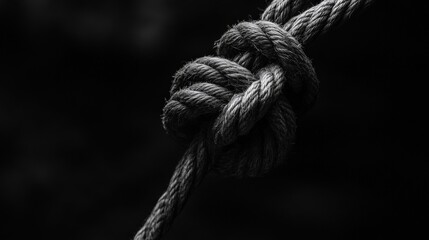 Hanging By A Thread. Symbolic Representation of Danger and Risk with Tension and Breakup