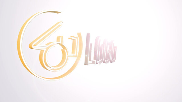 Clean 3D Embossed Spinning Logo Reveal