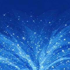 Frosty Christmas: Blue Snowy Background