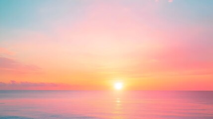 Fototapeta premium Serene Sunset Gradient with Warm Hues and Ample Copy Space