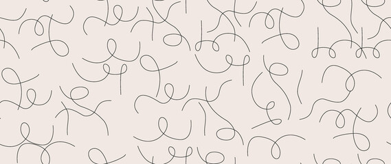 Flat seamless background. Minimalistic abstract pattern. Modern black print on a light background. Ideal for textile design, screensavers, covers, cards, invitations and posters..