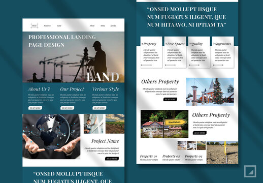 Land Email News Letter Layout