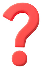 PNG Question mark red colors 3d question symbol icon.