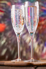 two glasses of champagne