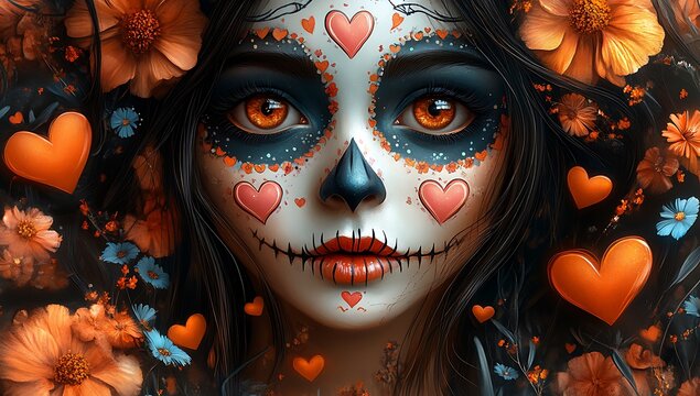 girll with painted face
