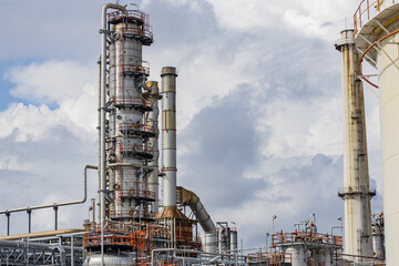 Oil​ refinery​ and​ plant and tower column of Petrochemistry industry in oil​ and​ gas