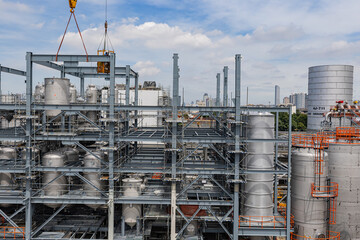 Oil​ refinery​ and​ plant and tower column of Petrochemistry industry in oil​ and​ gas