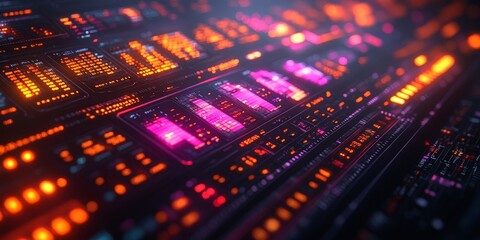 Obraz premium Upward arrow showing business growth and success in futuristic design