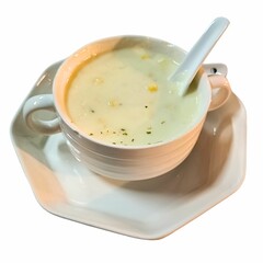 This inviting image showcases a bowl of creamy mushroom soup, known as 'ซุปเห็ด' in Thai. The soup features a smooth and rich texture, blending the earthy flavors of fresh mushrooms with a creamy base