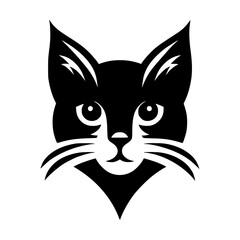 Cat silhouette isolated on white background 