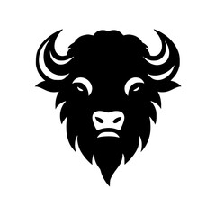 Buffalo logo silhouette vector isolated on white background 
