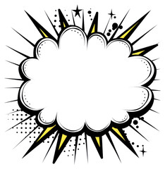 Naklejka premium PNG Speech bubble in a comic style background graphics art.
