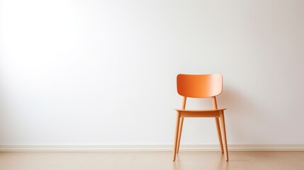 Modern chair in empty room
