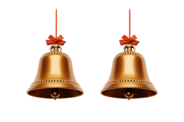 christmas bells isolated on white or transparent png
