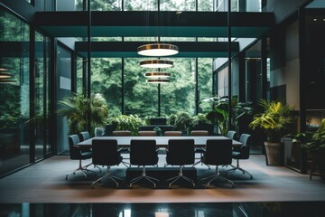 Fototapeta premium Interior of a modern empty conference room