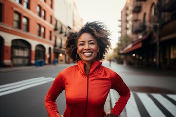 Fototapeta premium Portrait of a middle aged body positive woman