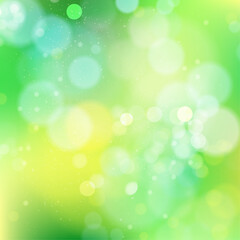 Fototapeta premium Yellow Green Bokeh Abstract Vector Background
