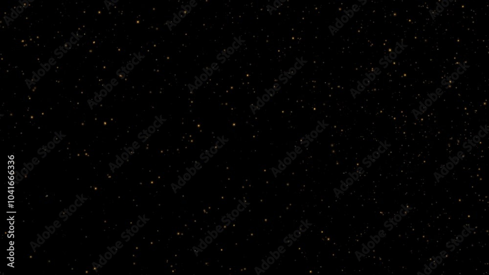 Canvas Prints abstract animation loop glow gold stars particles flow to top right on black background. 4k 3d seaml