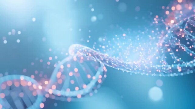 Colorful Artificial DNA Featuring Vibrant Genetic Code, Representing Concepts of Regenerative Medicine and Data Flow Against a Bright Background