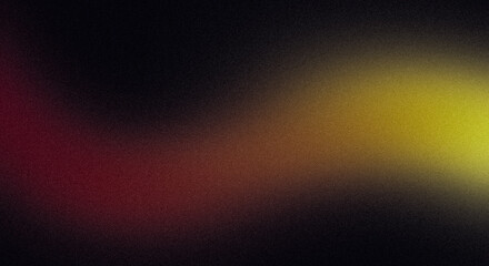 Dark glowing color wave with orange green magenta colors grainy gradient backdrop design, noisy wavy shaped gradient on dark, web cover, poster, banner, header