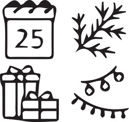 christmas vectors design symbol 