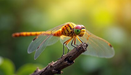 beautifull dragonfly close up photo
