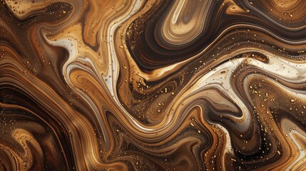 Abstract Coffee Art Swirls and Patterns in High Fidelity