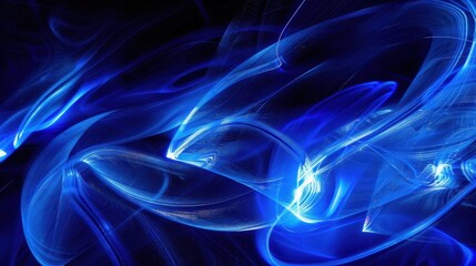 Obraz premium Dramatic Abstract Blue Light Shapes