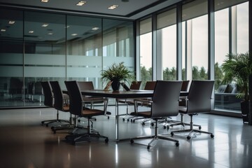 Fototapeta premium Interior of a modern empty conference room